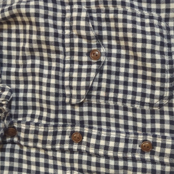 Filson gingham check black + white long sleeve shirt Medium - Picture 4 of 9